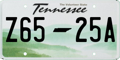 TN license plate Z6525A