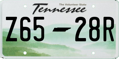 TN license plate Z6528R