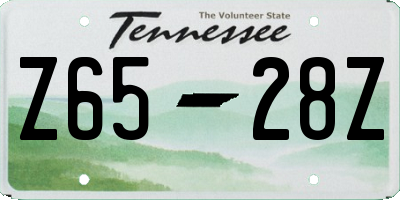 TN license plate Z6528Z
