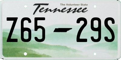 TN license plate Z6529S