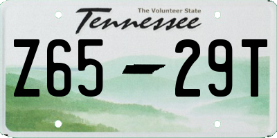 TN license plate Z6529T
