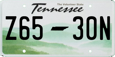 TN license plate Z6530N