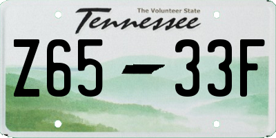 TN license plate Z6533F