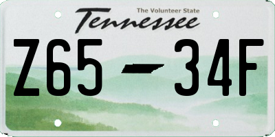 TN license plate Z6534F