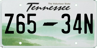 TN license plate Z6534N