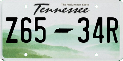 TN license plate Z6534R
