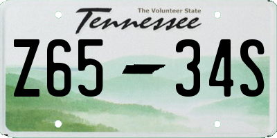 TN license plate Z6534S