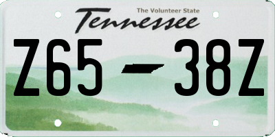 TN license plate Z6538Z