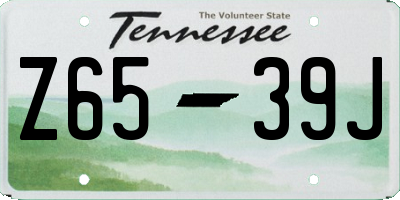 TN license plate Z6539J
