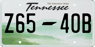 TN license plate Z6540B