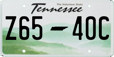 TN license plate Z6540C