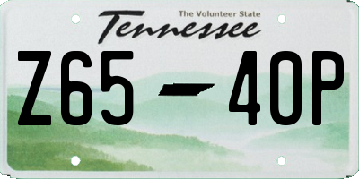 TN license plate Z6540P