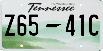 TN license plate Z6541C