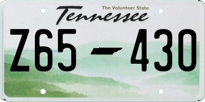 TN license plate Z6543O