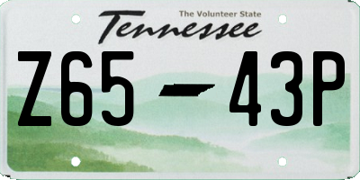 TN license plate Z6543P
