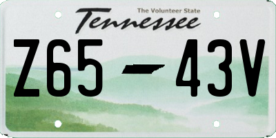 TN license plate Z6543V