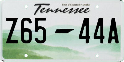 TN license plate Z6544A