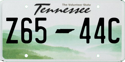 TN license plate Z6544C