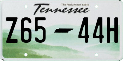 TN license plate Z6544H