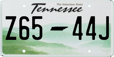TN license plate Z6544J
