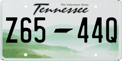 TN license plate Z6544Q