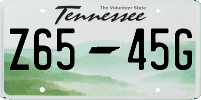 TN license plate Z6545G