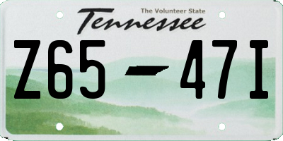 TN license plate Z6547I