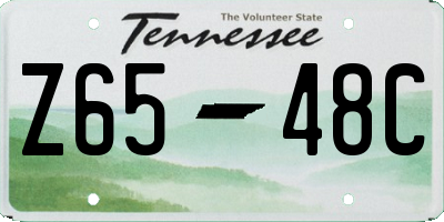 TN license plate Z6548C