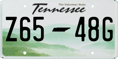 TN license plate Z6548G