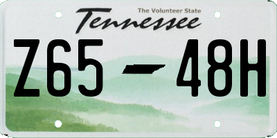 TN license plate Z6548H