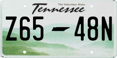 TN license plate Z6548N