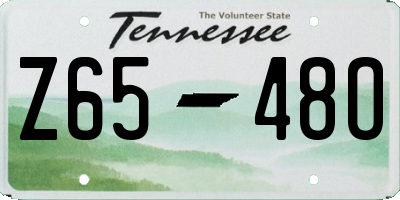 TN license plate Z6548O