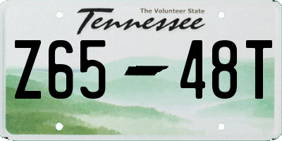 TN license plate Z6548T