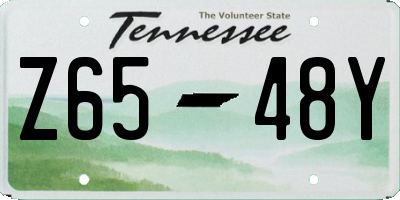 TN license plate Z6548Y