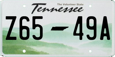 TN license plate Z6549A