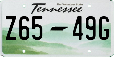 TN license plate Z6549G
