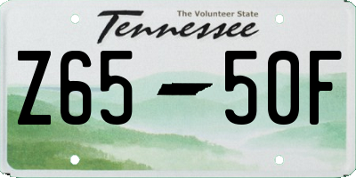 TN license plate Z6550F
