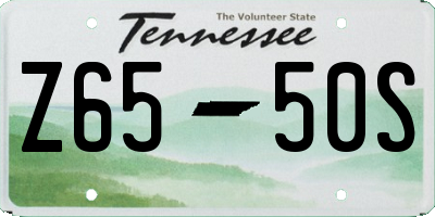 TN license plate Z6550S