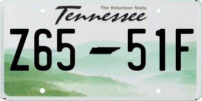 TN license plate Z6551F