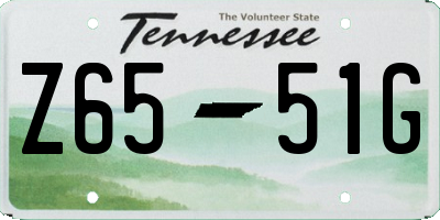 TN license plate Z6551G