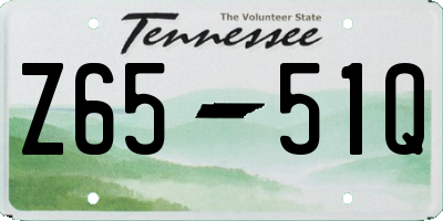 TN license plate Z6551Q