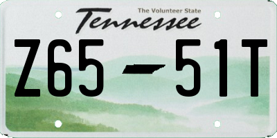 TN license plate Z6551T