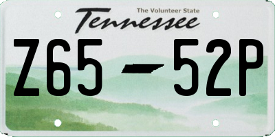 TN license plate Z6552P