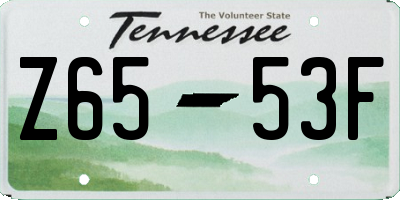TN license plate Z6553F