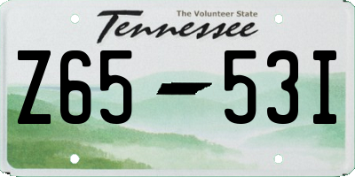 TN license plate Z6553I
