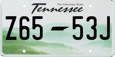TN license plate Z6553J