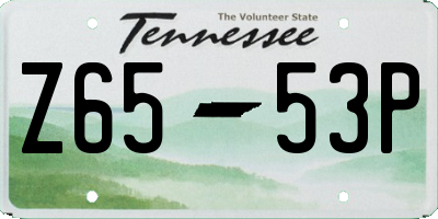 TN license plate Z6553P