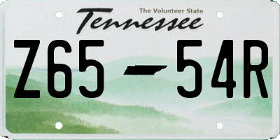 TN license plate Z6554R
