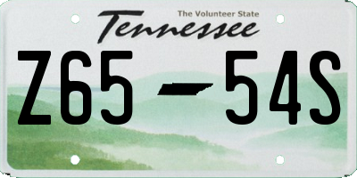 TN license plate Z6554S