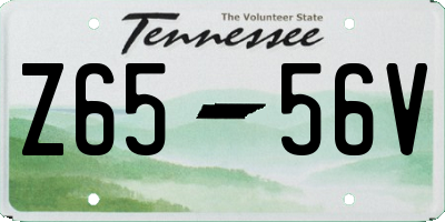 TN license plate Z6556V